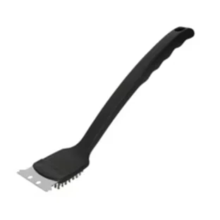 Bàn chải vệ sinh vỉ nướng Expert Grill dài 16 inch nằm trên nền gỗ