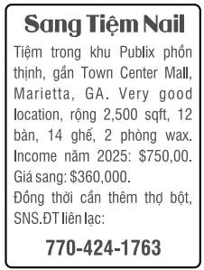 Hình rao vặt: Sang Tiệm Nail