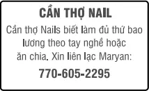 Hình rao vặt: Cần thợ Nails