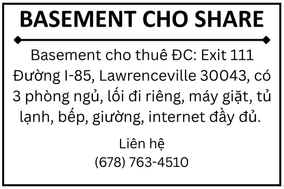 Hình rao vặt: BASEMENT CHO SHARE