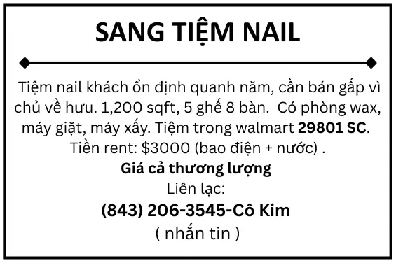 Hình rao vặt: SANG TIỆM NAIL