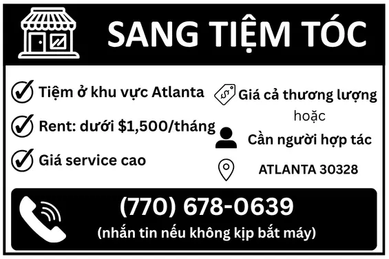 Hình rao vặt: Cần sang tiệm tóc