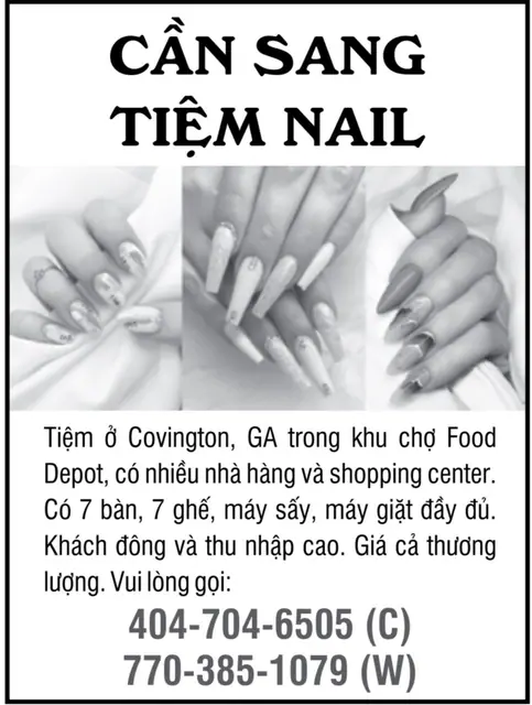 Hình rao vặt: CẦN SANG TIỆM NAIL