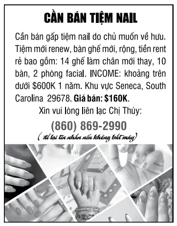 Hình rao vặt: CẦN BÁN TIỆM NAIL