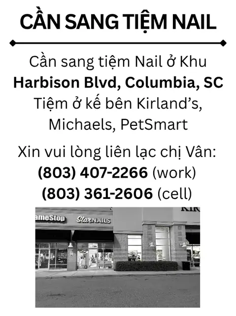 Hình rao vặt: Sang Tiệm Nail