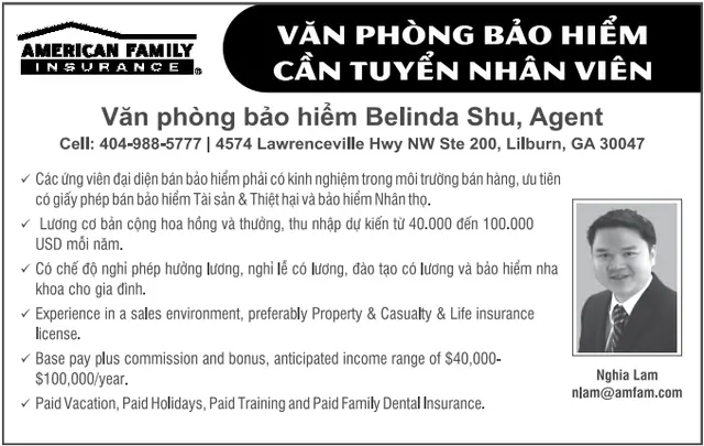 Hình rao vặt: Văn phòng bảo hiểm Belinda Shu, Agent